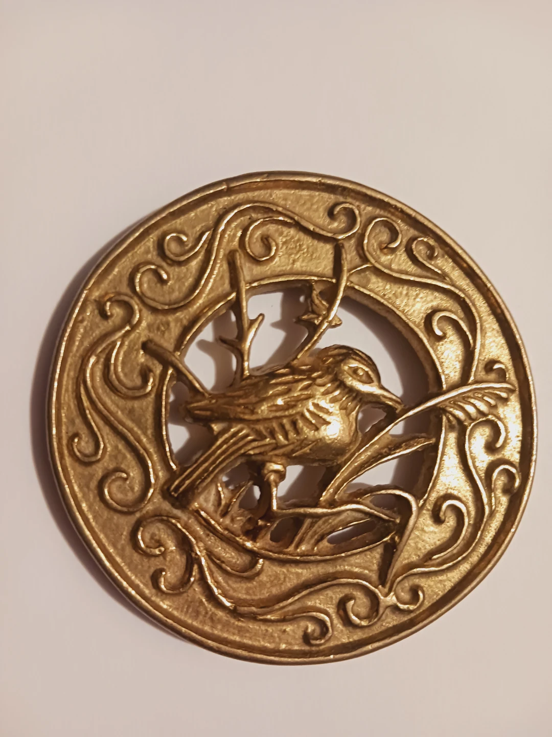 Vintage Brass Bird Medallion Home Decor - photo 2
