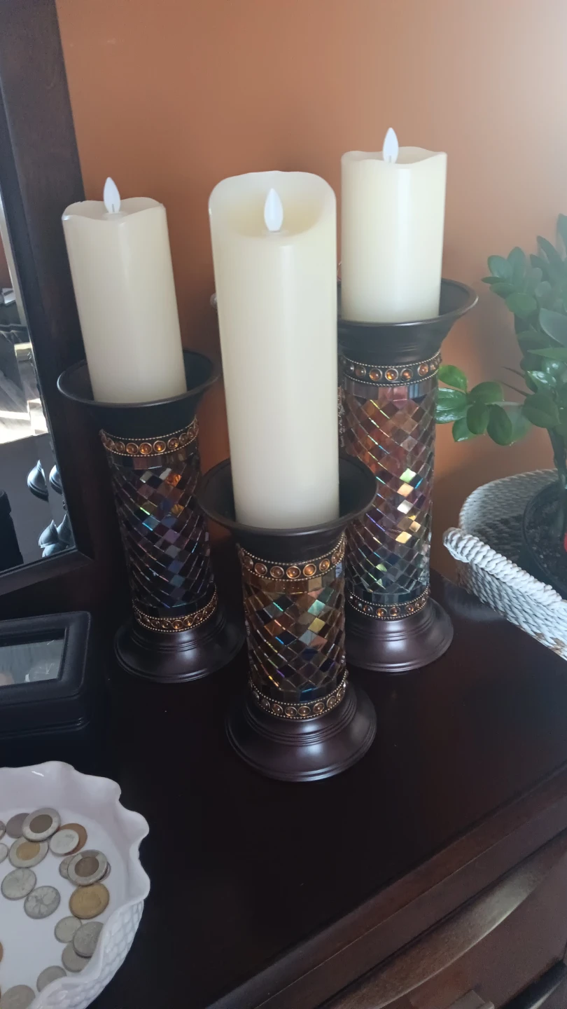 Set of 3 Mosaic Candle Holders from partylite