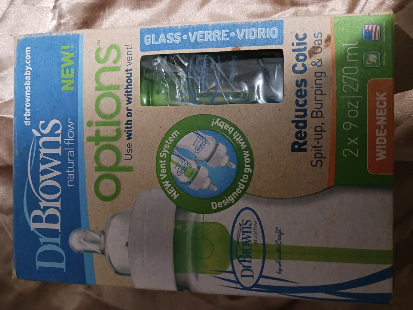 Dr. Brown's Natural Flow Options Glass Bottles - 2 Pack