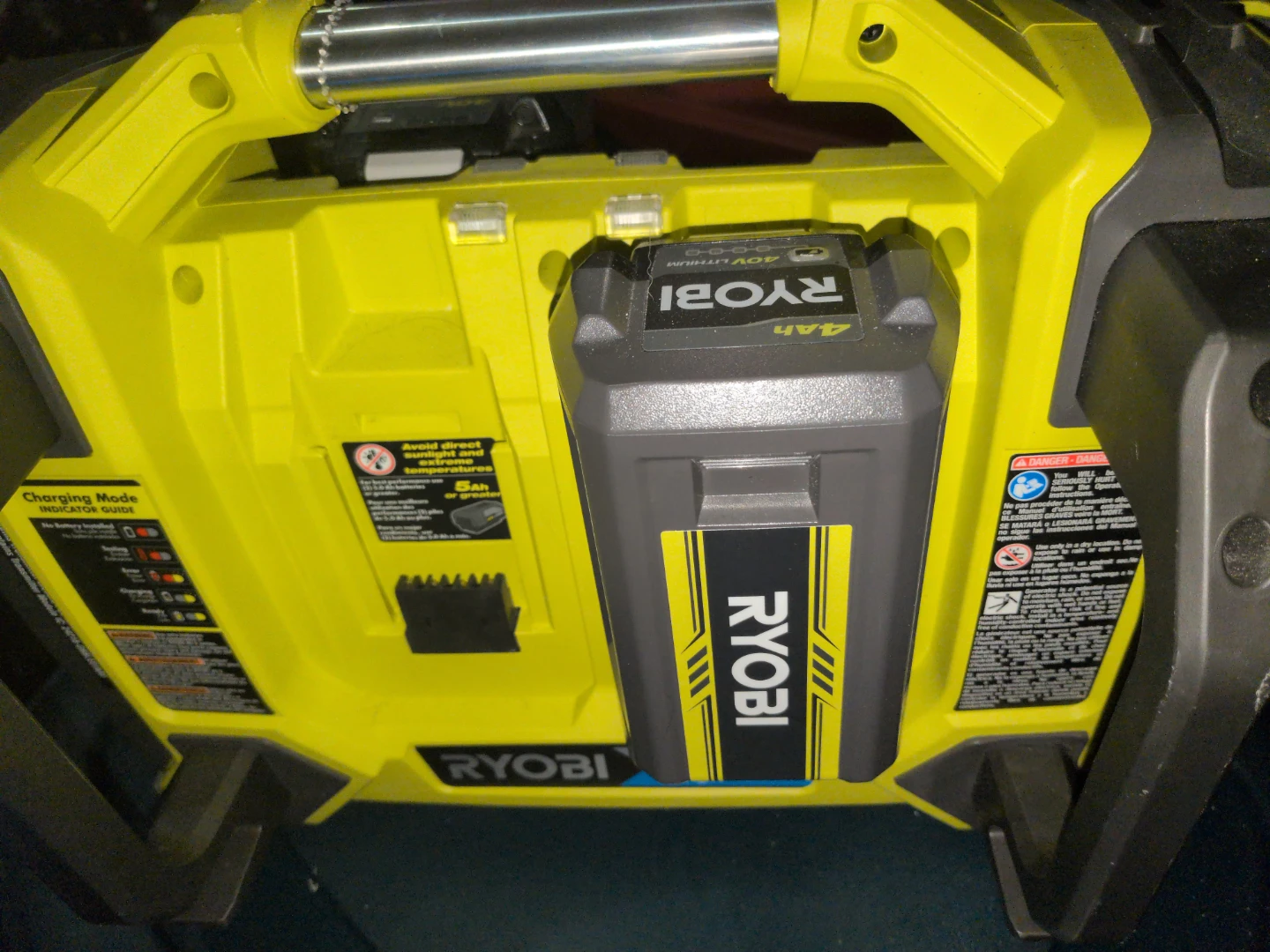 Ryobi 40V Power Source Inverter  w two  40v  lithium batteries - photo 3