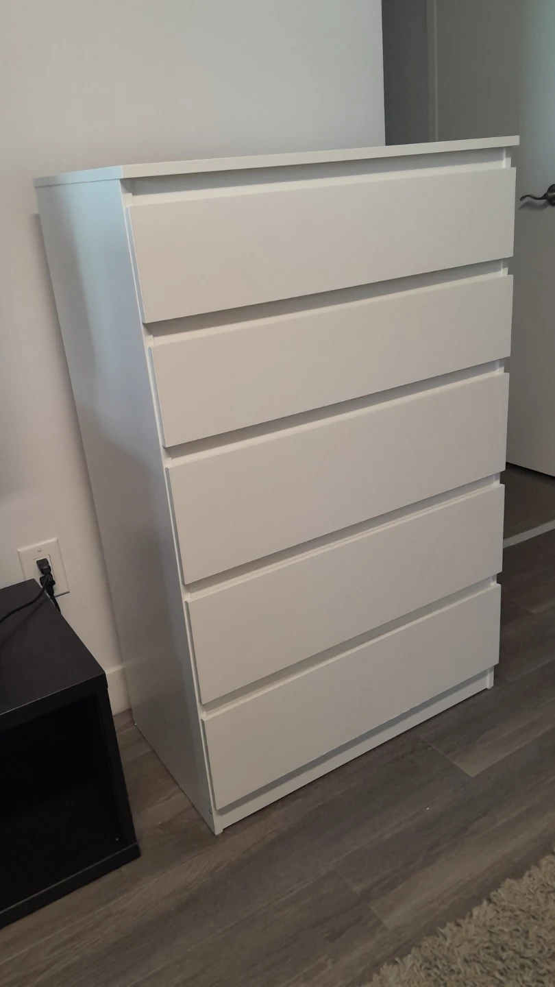 IKEA Malm 5-Drawer Chest, White - photo 2