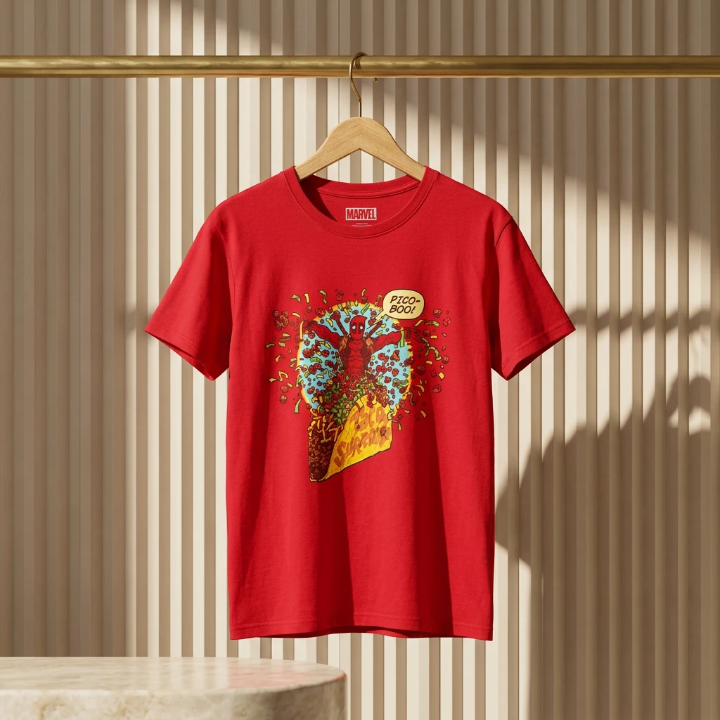 Marvel Deadpool Pico-Boo Taco Red T-Shirt