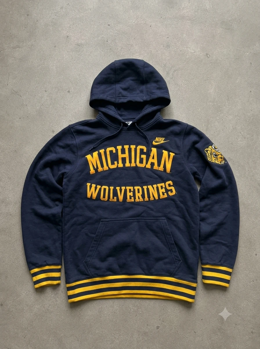 Nike Michigan Wolverines Hoodie Navy Yellow