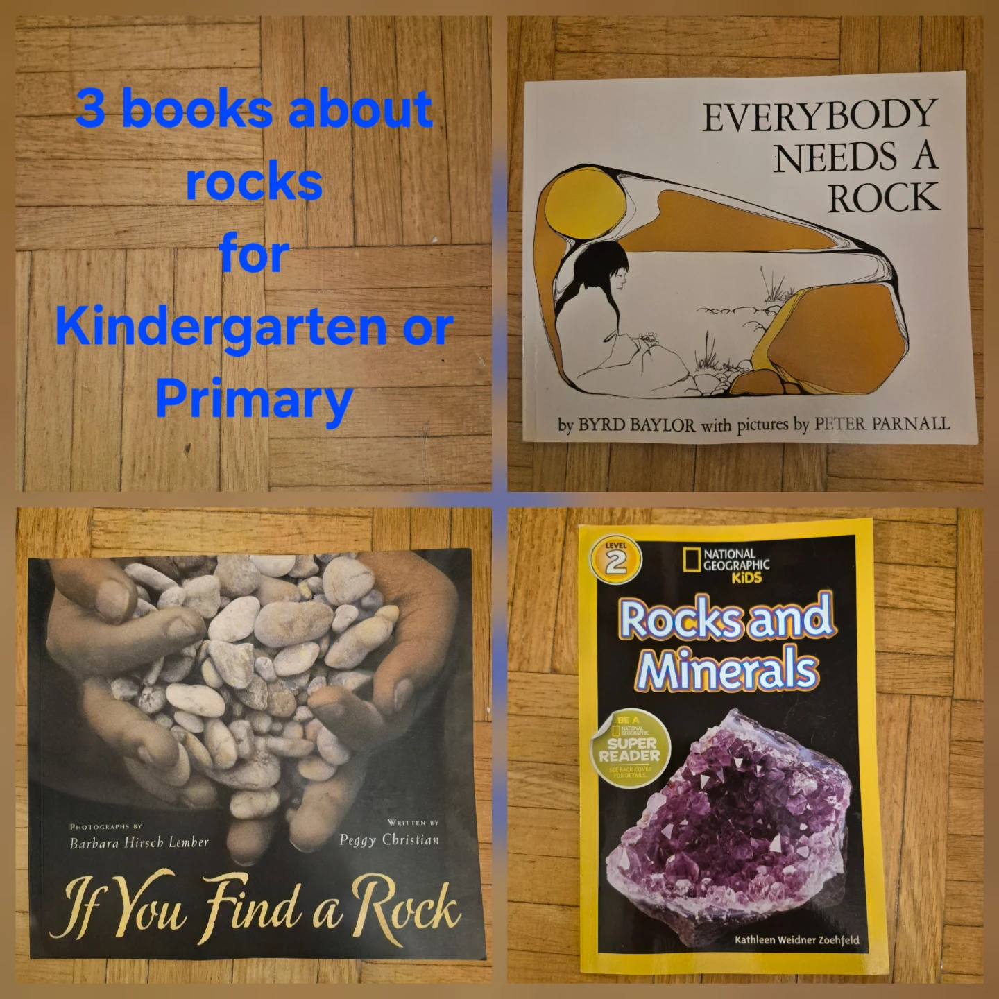 3 Books about Rocks for kindergarten or primary grades