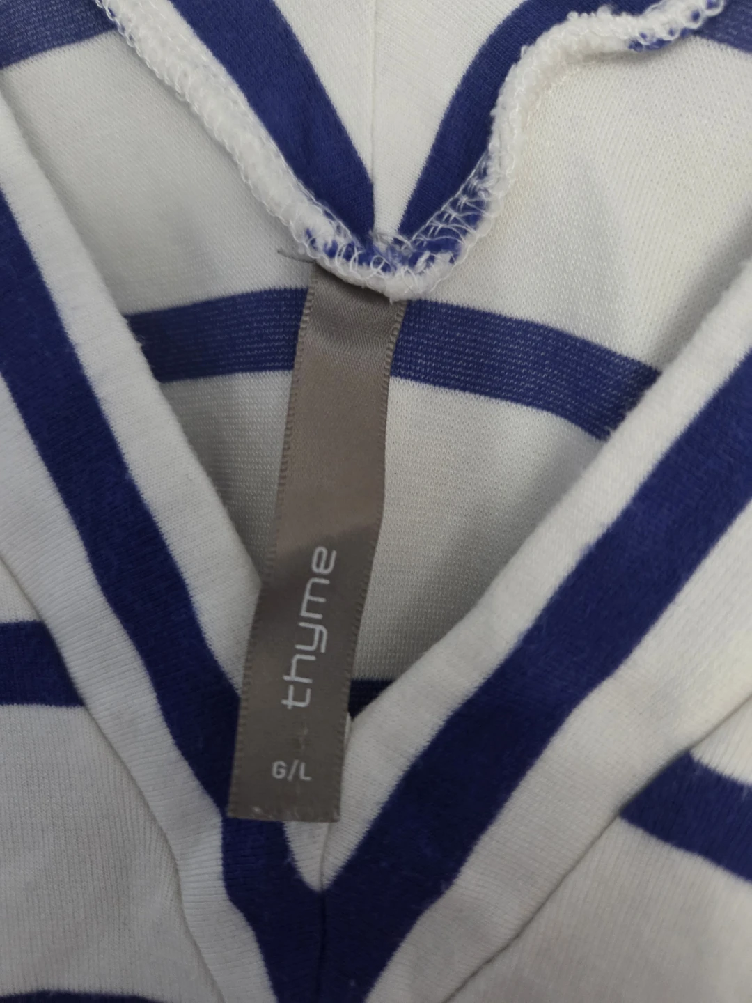 Thyme Striped V-Neck Shirt - photo 3
