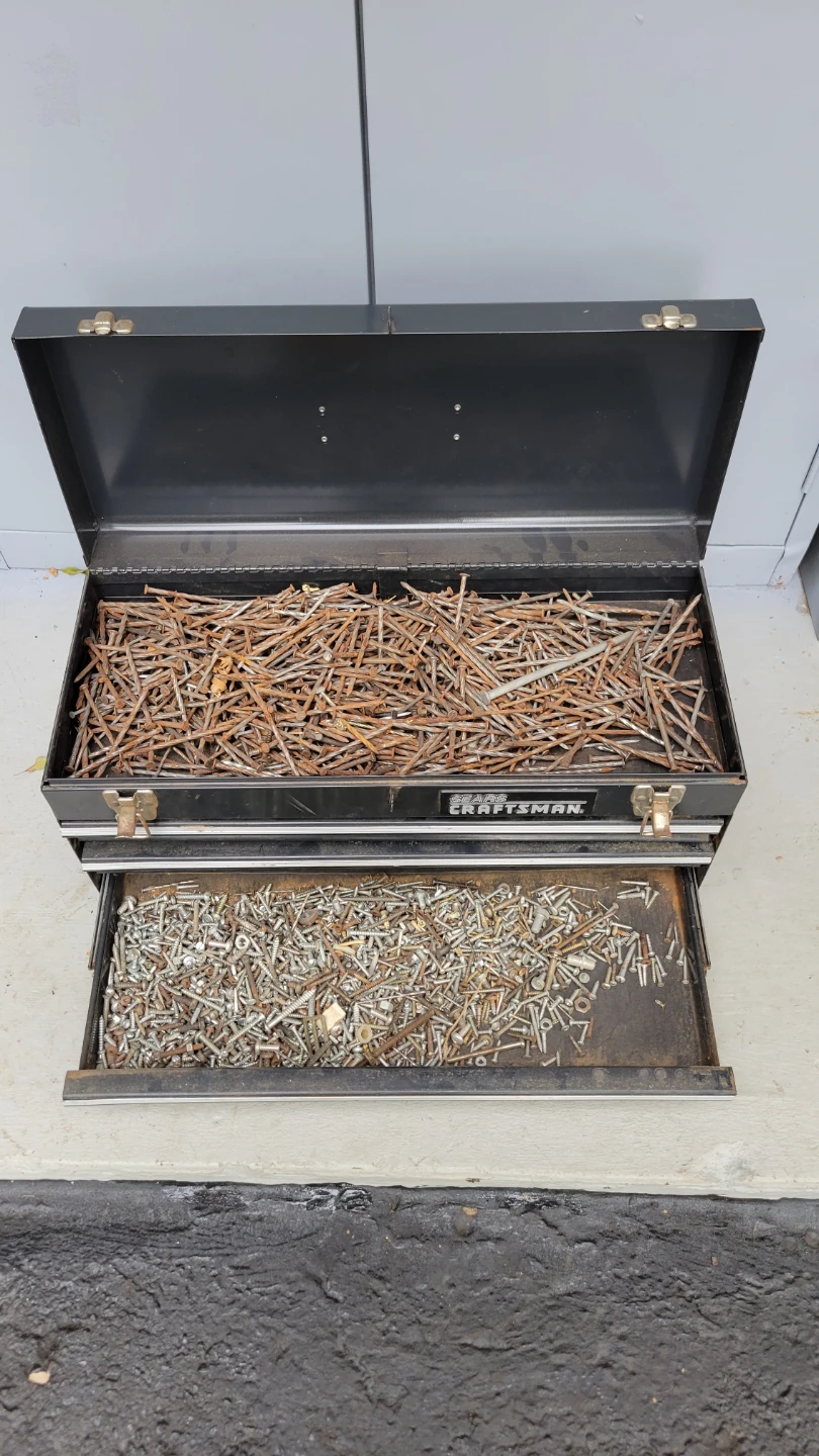 Sears Craftsman Metal Toolbox with Assorted Hardware - photo 3