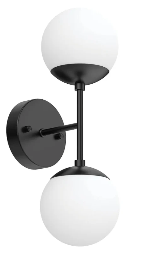 2 pack Modern Dual Globe Wall Sconce Light Fixture