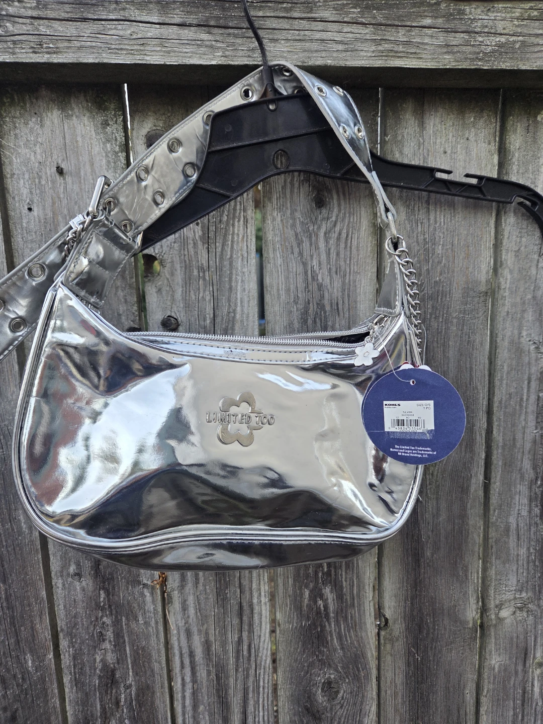 Limited Too Silver Metallic Shoulder Bag