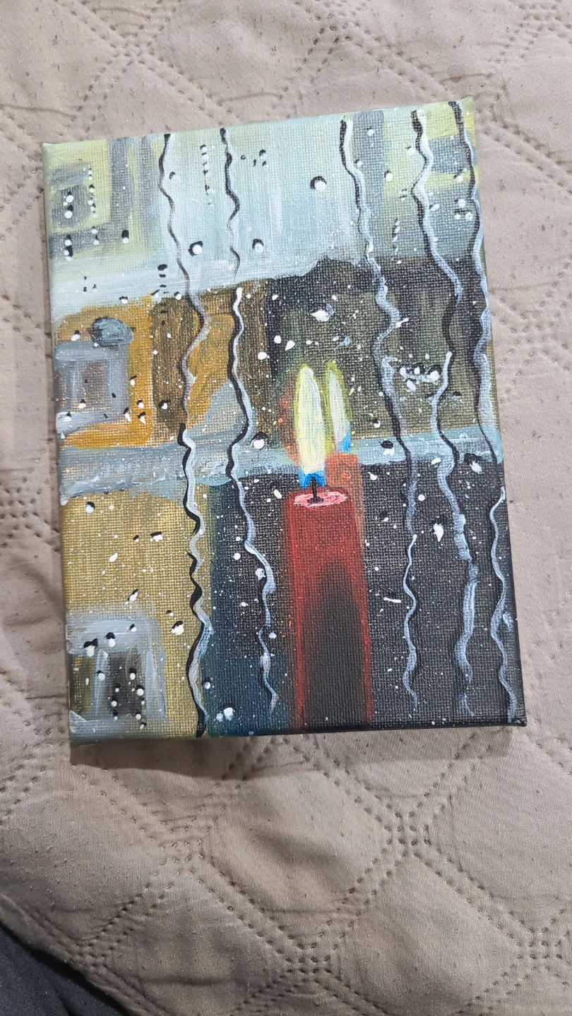 Small hand-painted canvas art