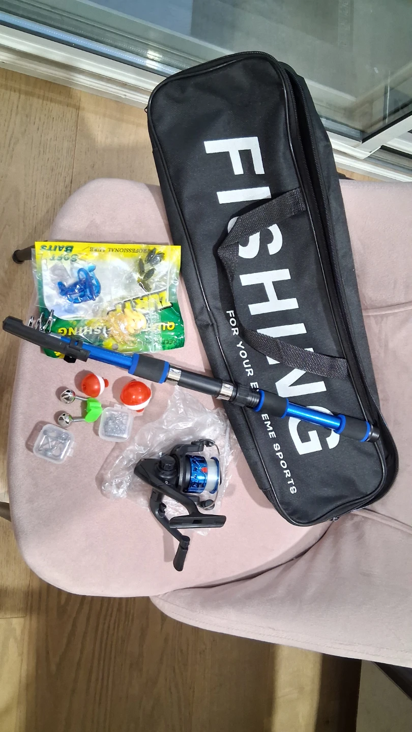 Fishing rod Reel Lures Hooks Line complete set