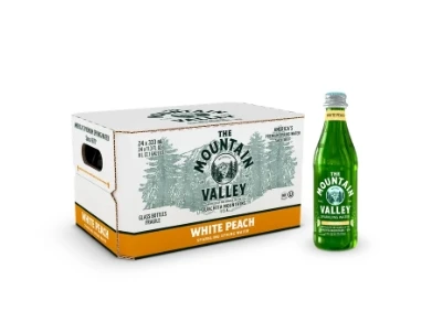 The Mountain Valley White Peach Sparkling Water 24x333ml