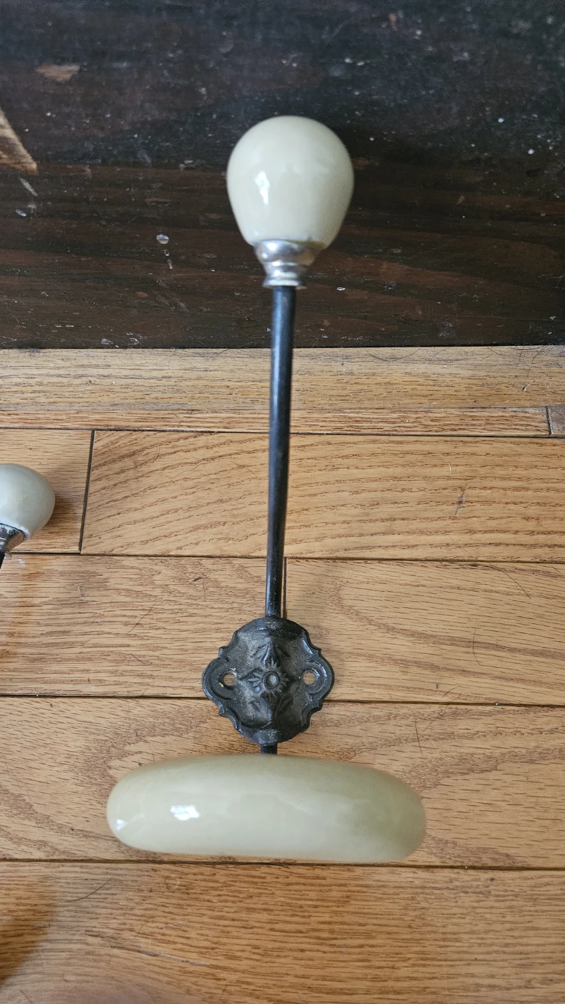 Set of 5 Decorative Ceramic and Metal Wall Hooks - photo 2