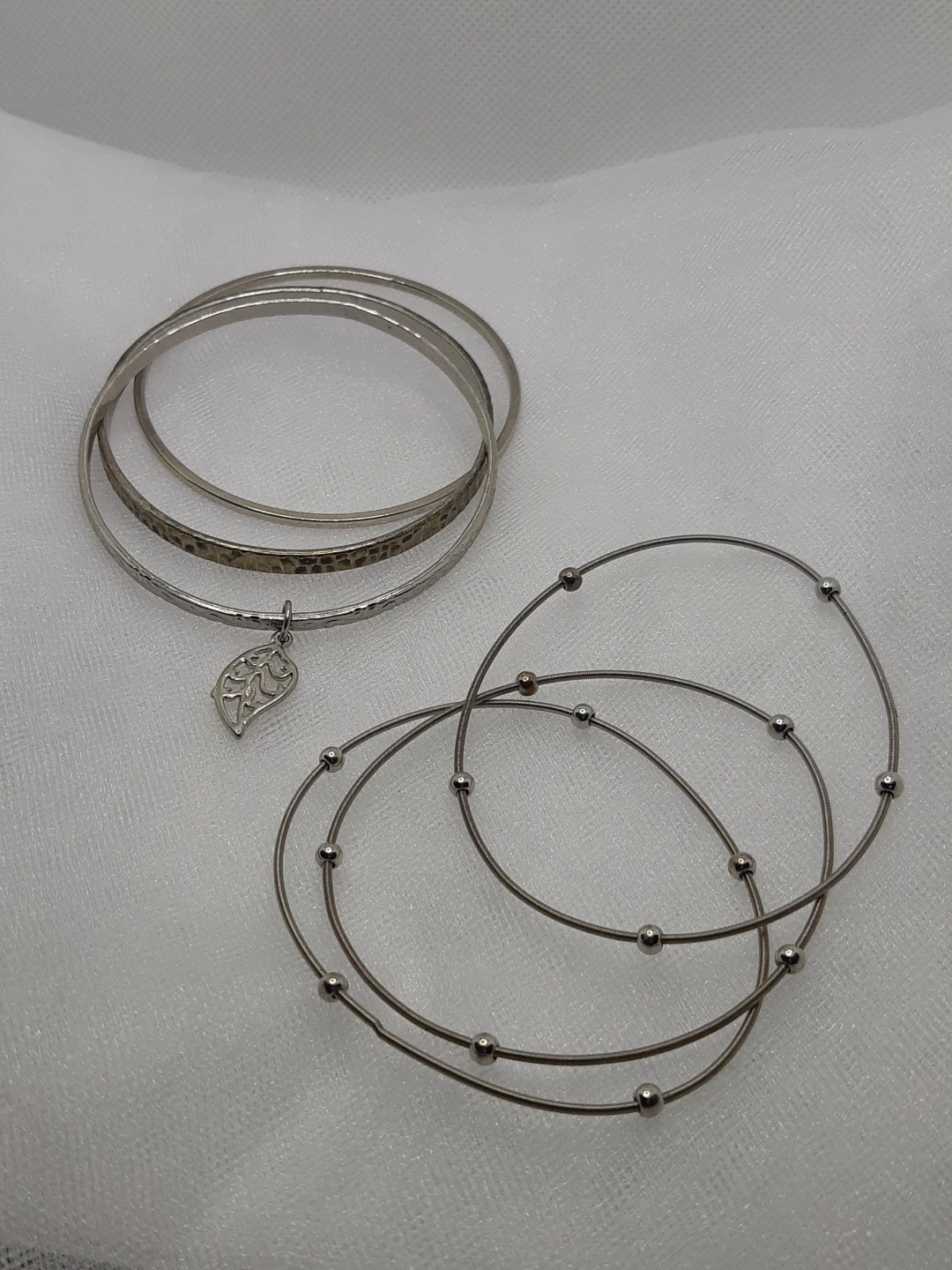 Silver Tone Bracelet set