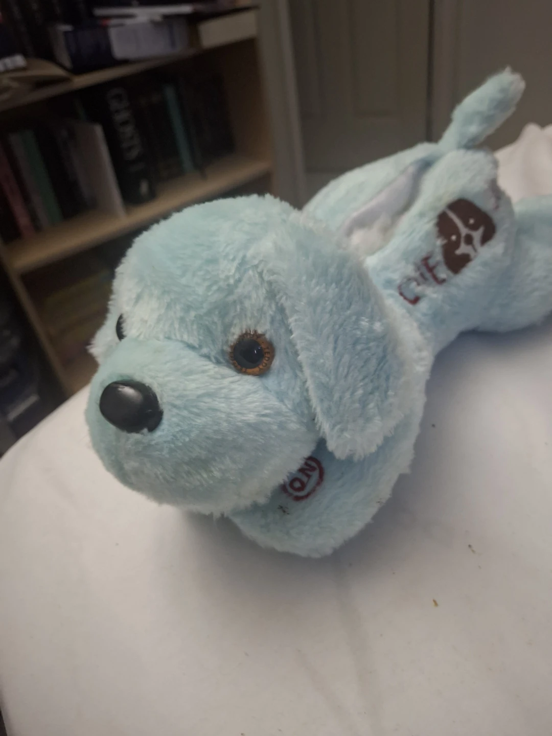 Light Blue Puppy Tissue Box Cover