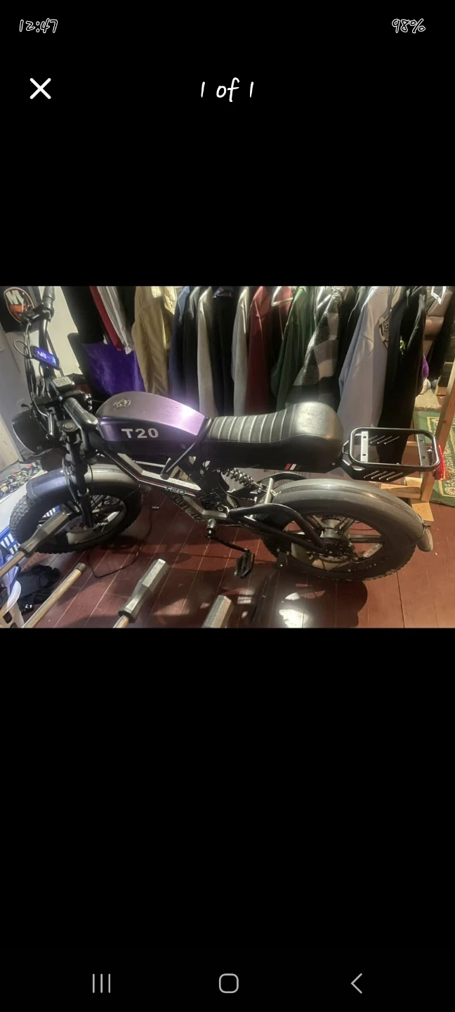 T20 Electric Bike Purple