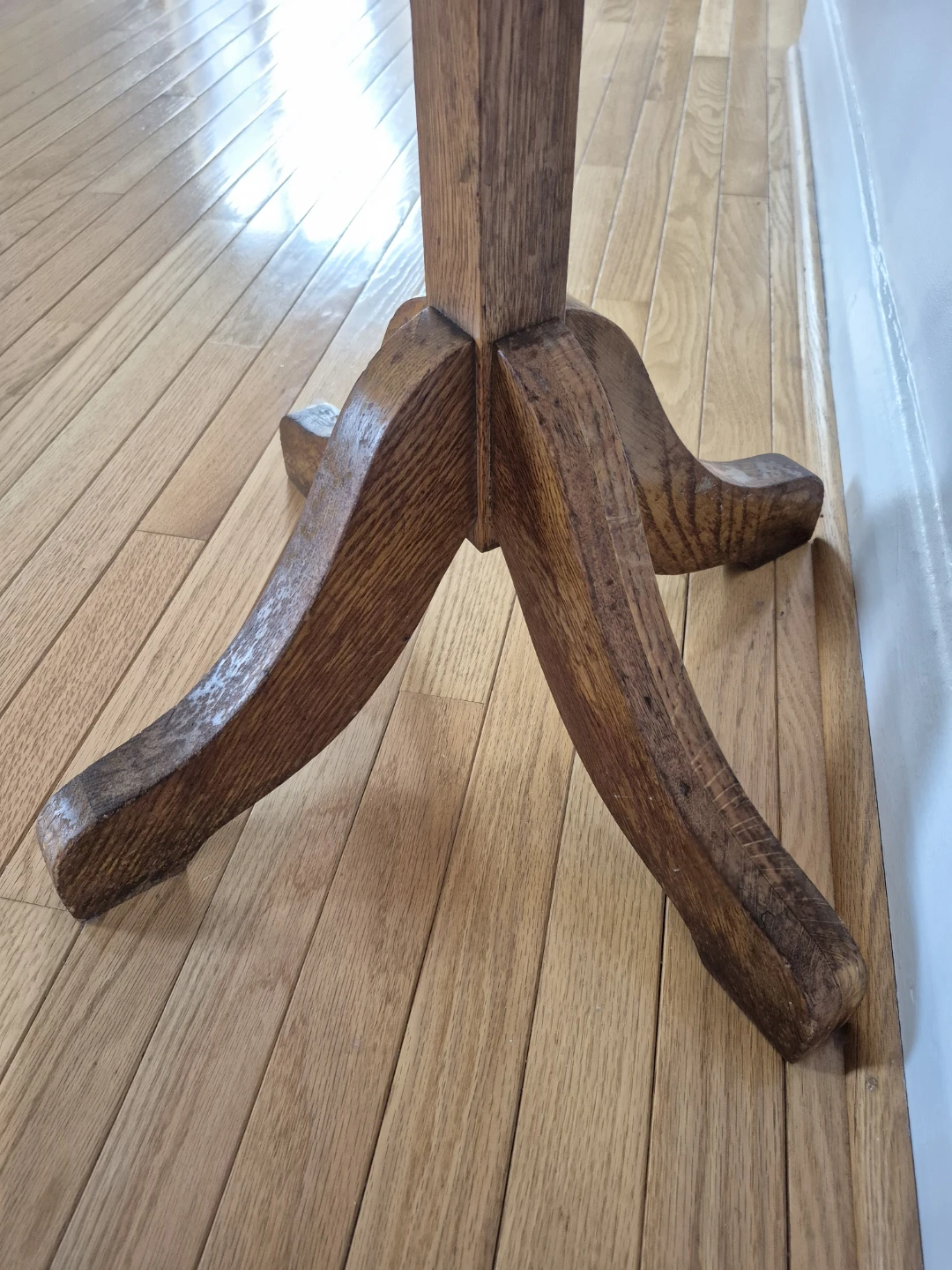 Antique Solid Oak Coat Rack Hall Stand: Early 1900s - photo 5