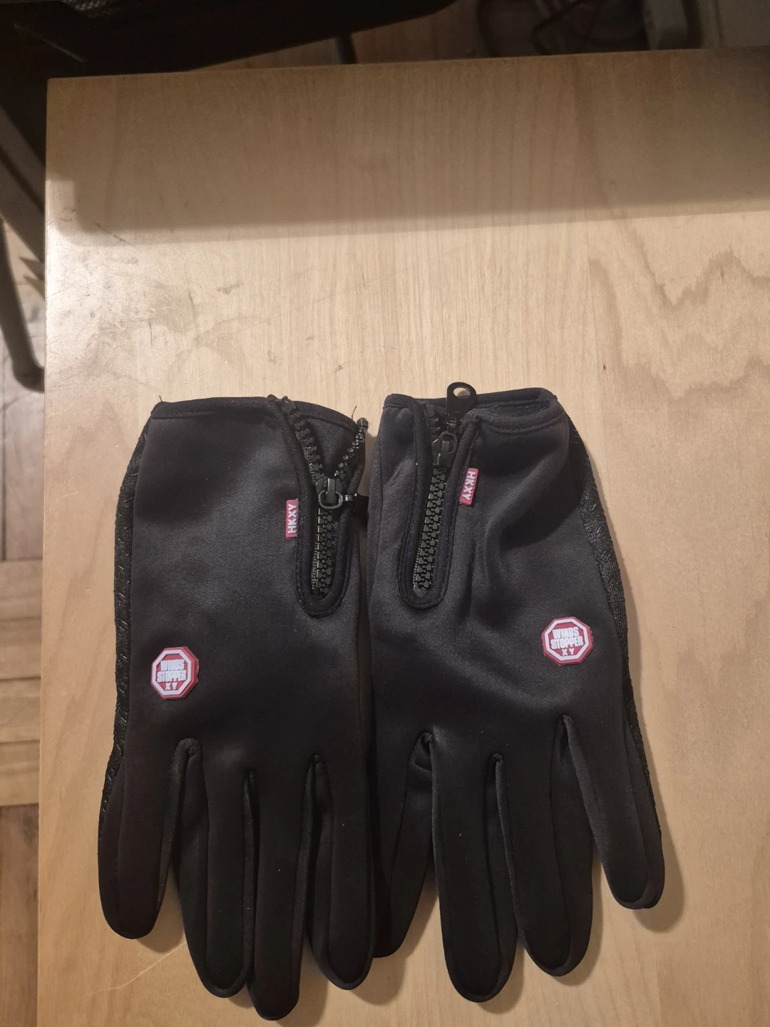 HKXY Black Windproof Zippered Gloves - photo 2