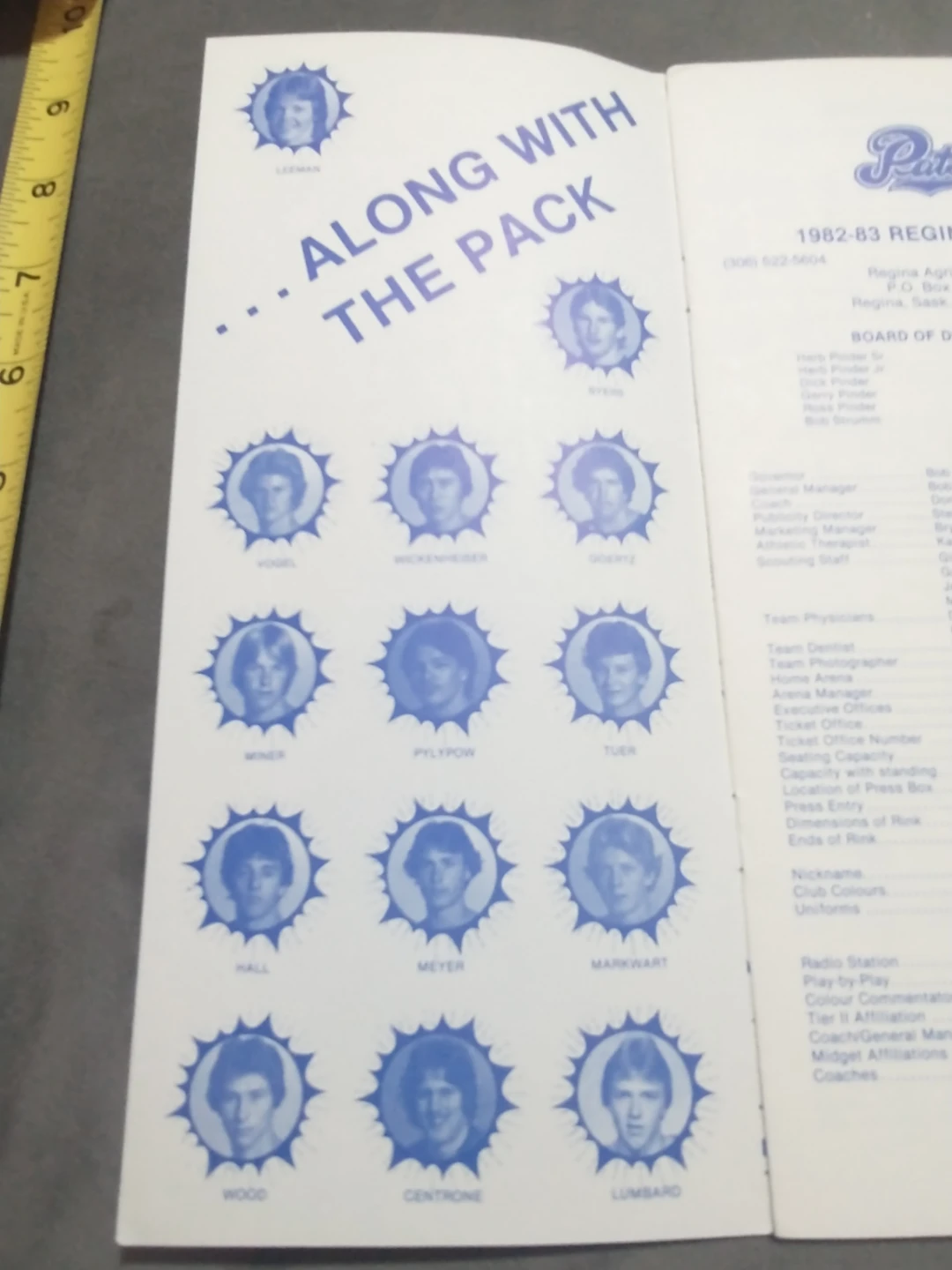 Vintage WHL Regina Pats Training Camp Guides (1982 & 1984) - photo 4