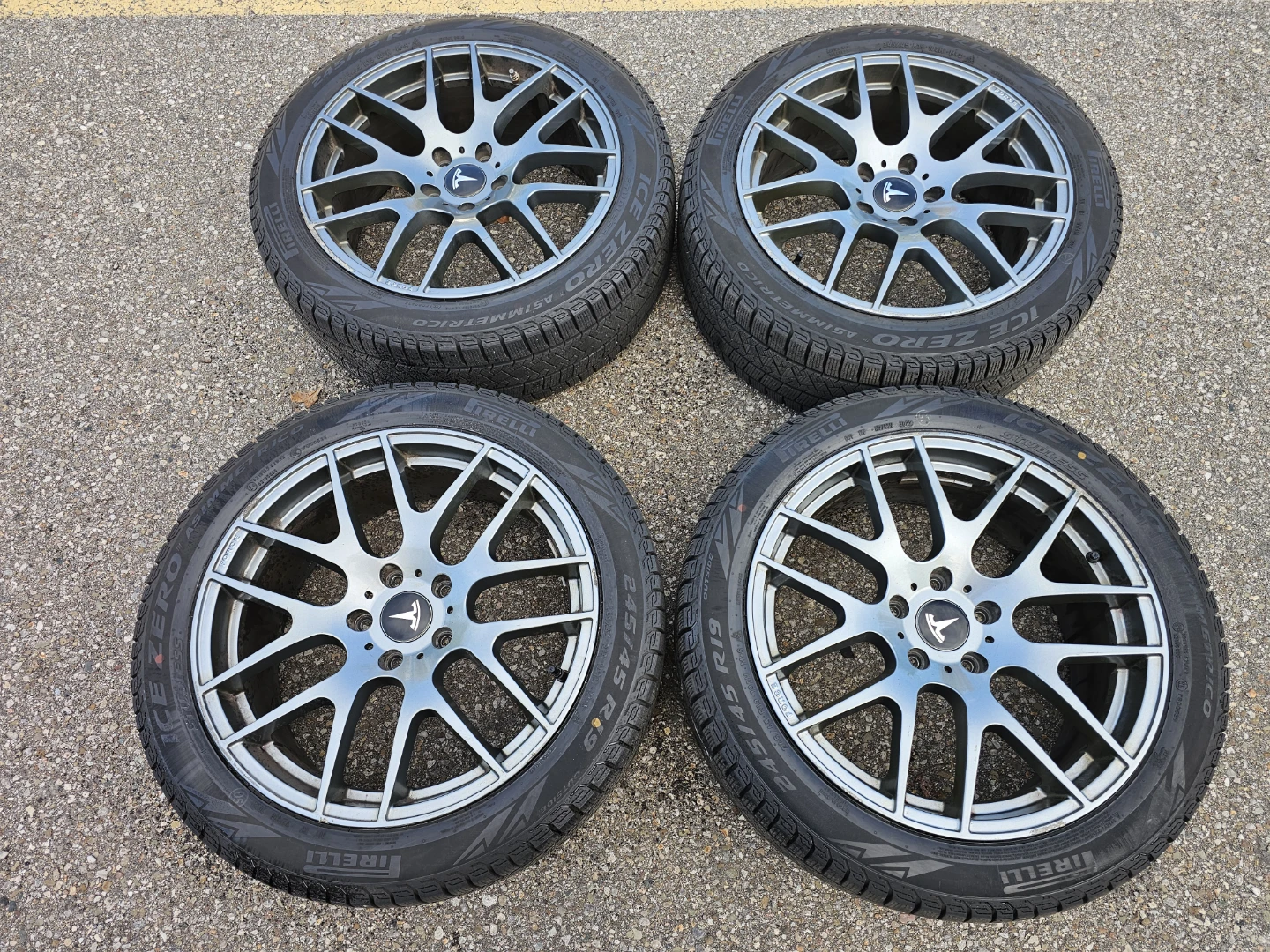 TESLA MODEL S WINTER TIRES ON ALLOY RIMS 245/45 R19