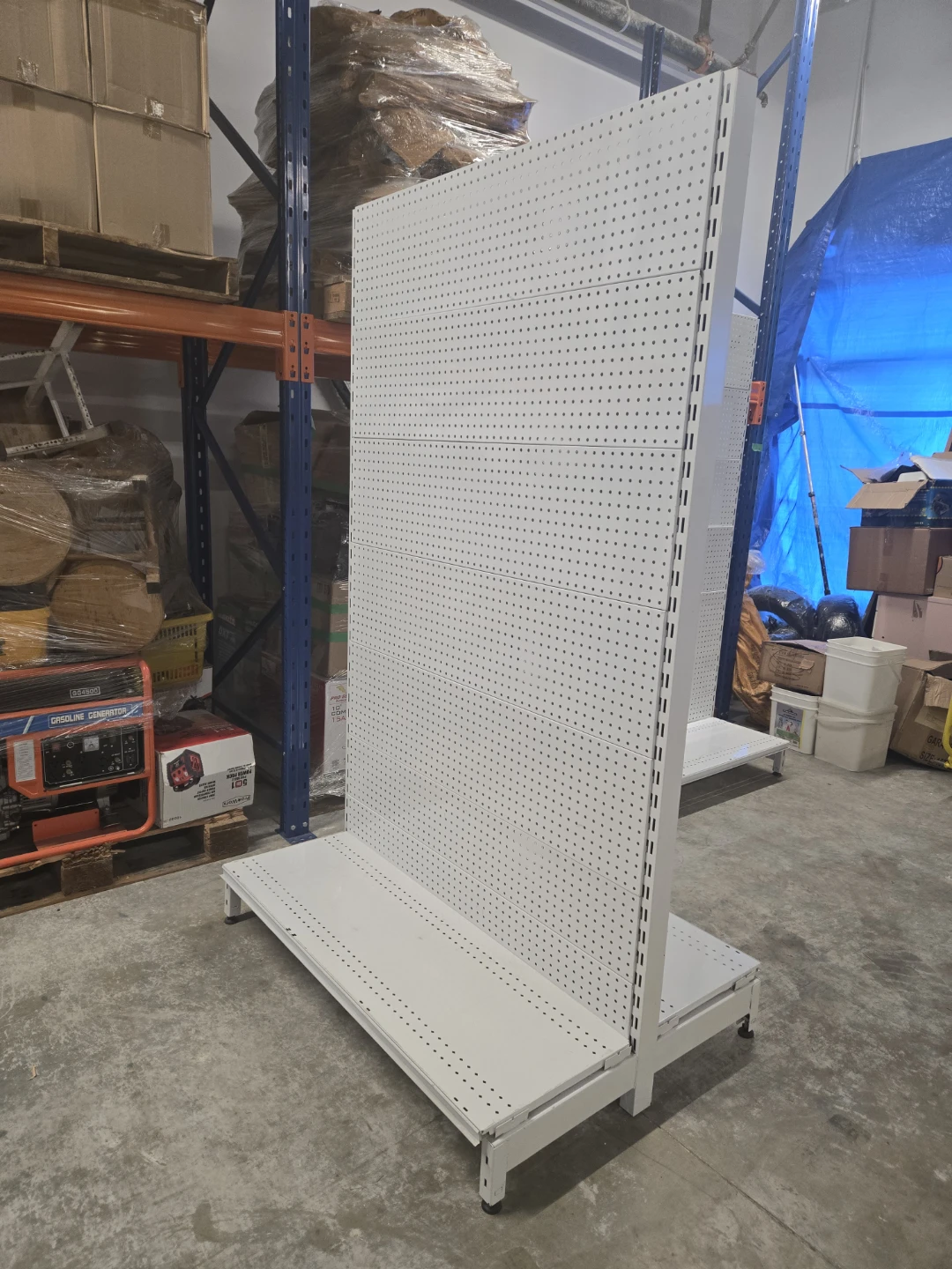 White Metal Retail Pegboard Display Gondola - photo 3