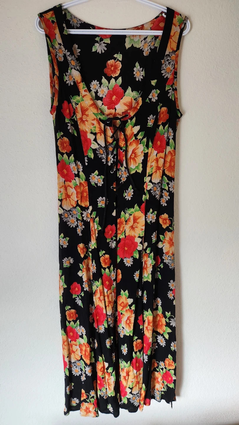 Vintage Floral Shirt Dress