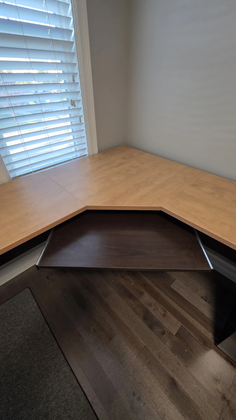 L-Shaped Corner Desk with Storage - photo 2