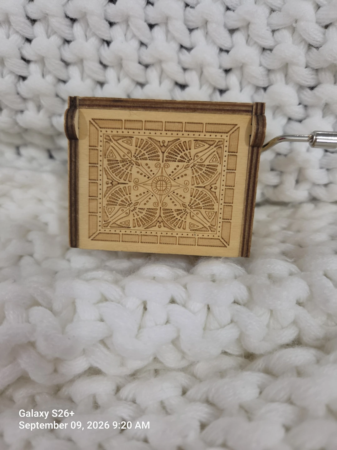 Imagine Hand-Crank Wooden Music Box - photo 2
