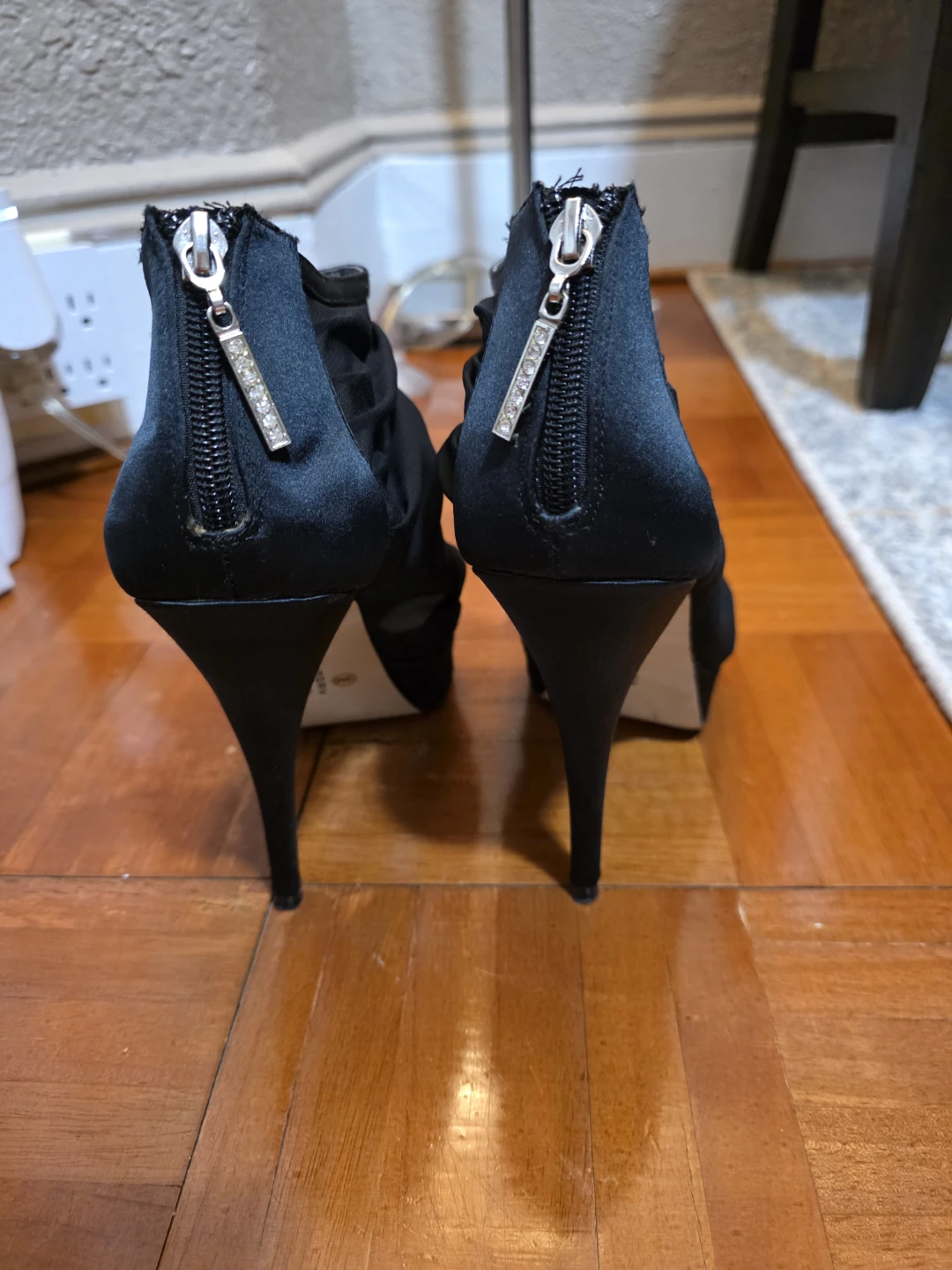 Chinese Laundry black peep-toe heels