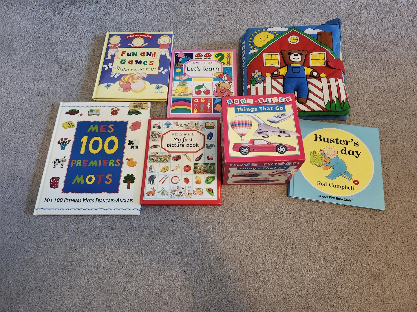 Set of 6 Children's Books and Book Blocks