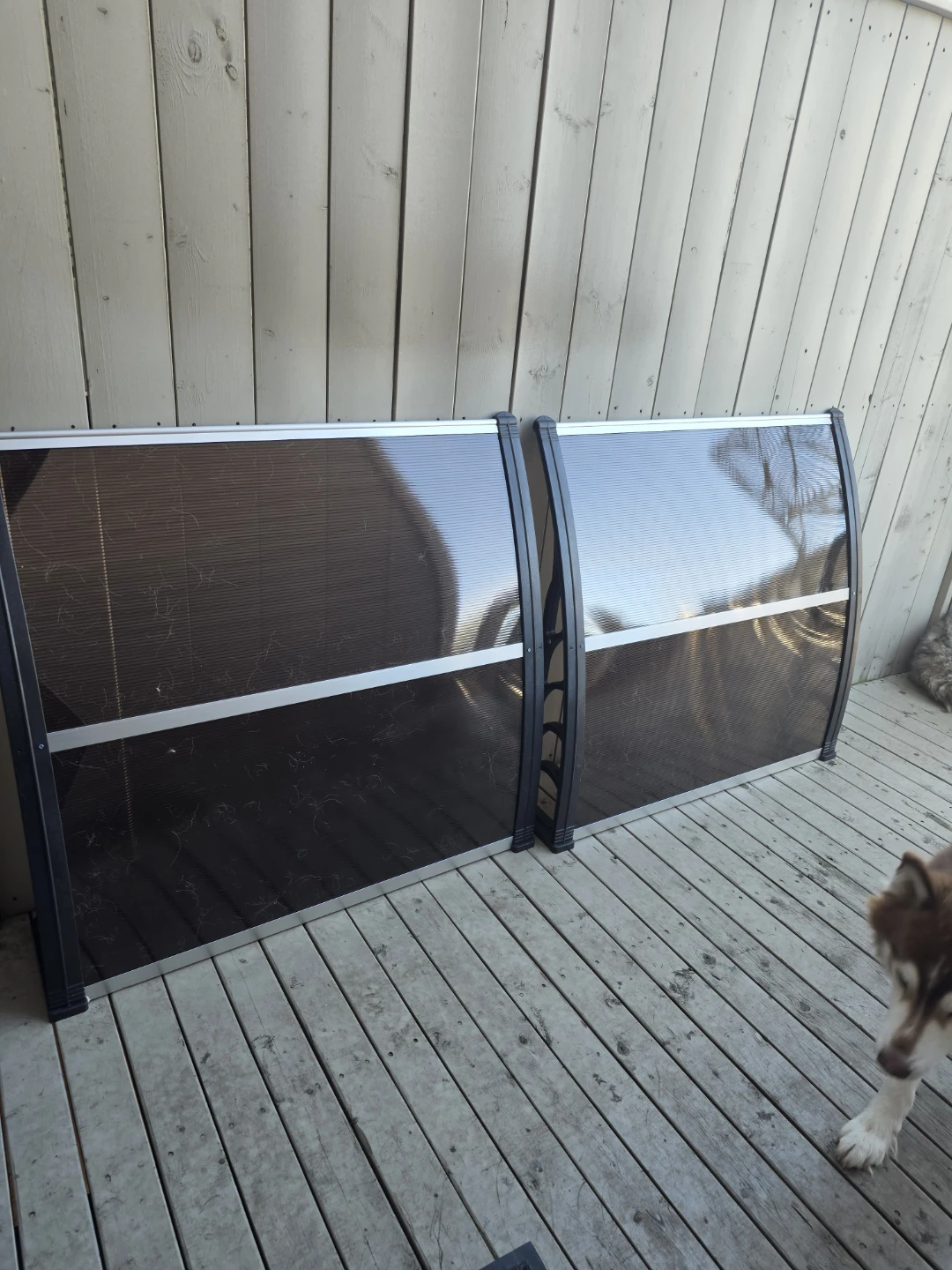 Window Awning Door Canopy Polycarbonate Brown 40" x 40" - photo 2