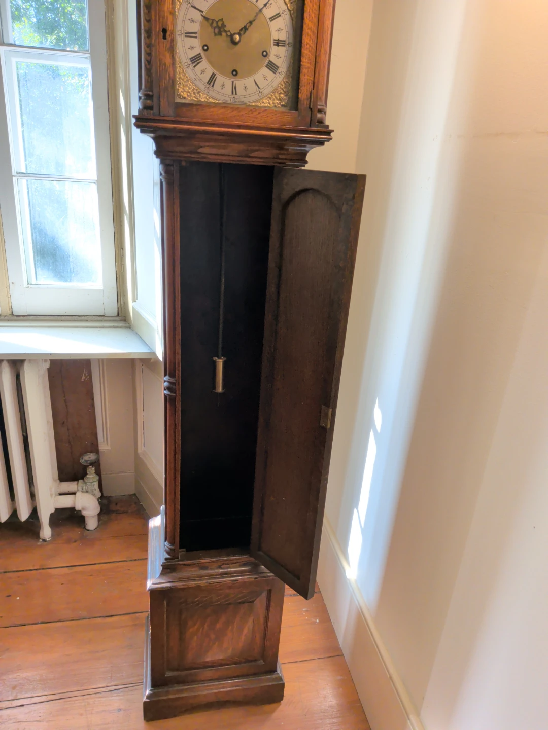Vintage Tempus Fugit Grandfather Clock - photo 3