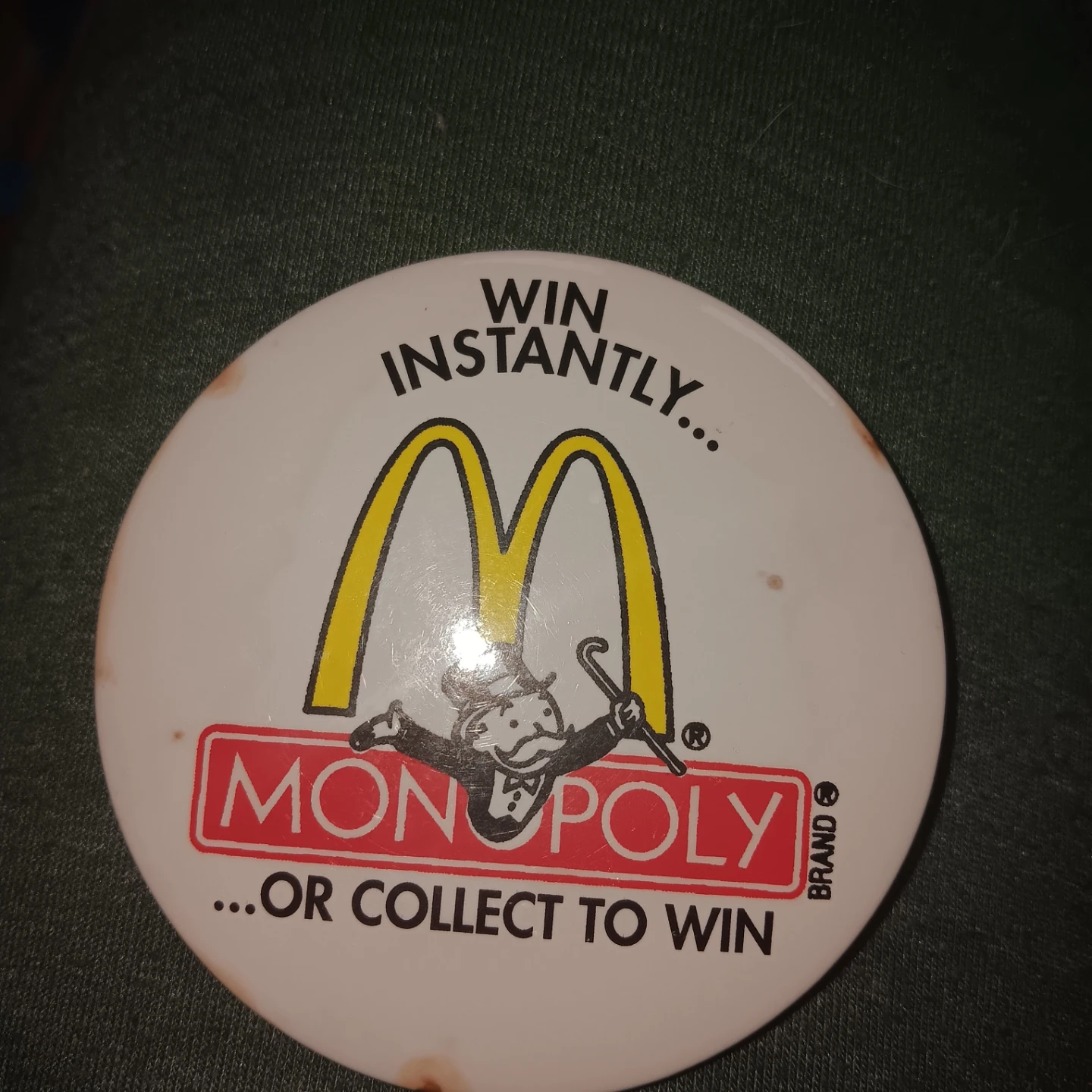 Vintage McDonald's Monopoly Pin