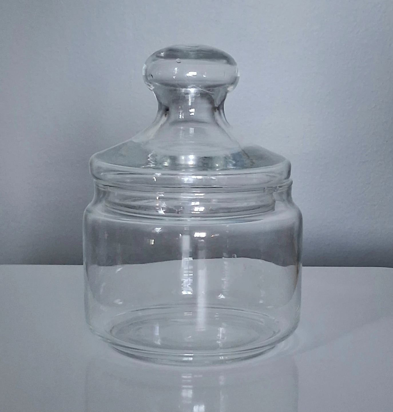 Clear Glass Storage Jar with Lid