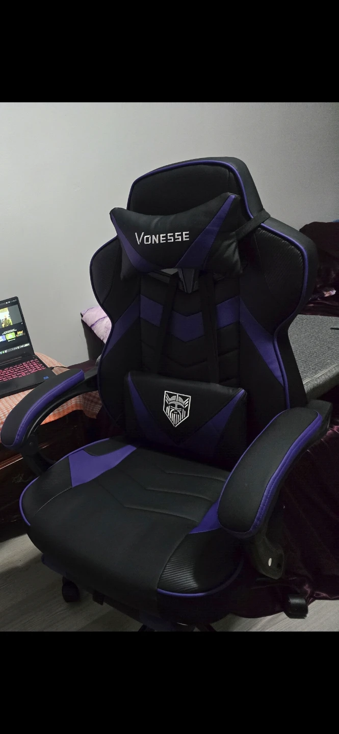 Vonesse Gaming Chair Black and Purple - photo 3