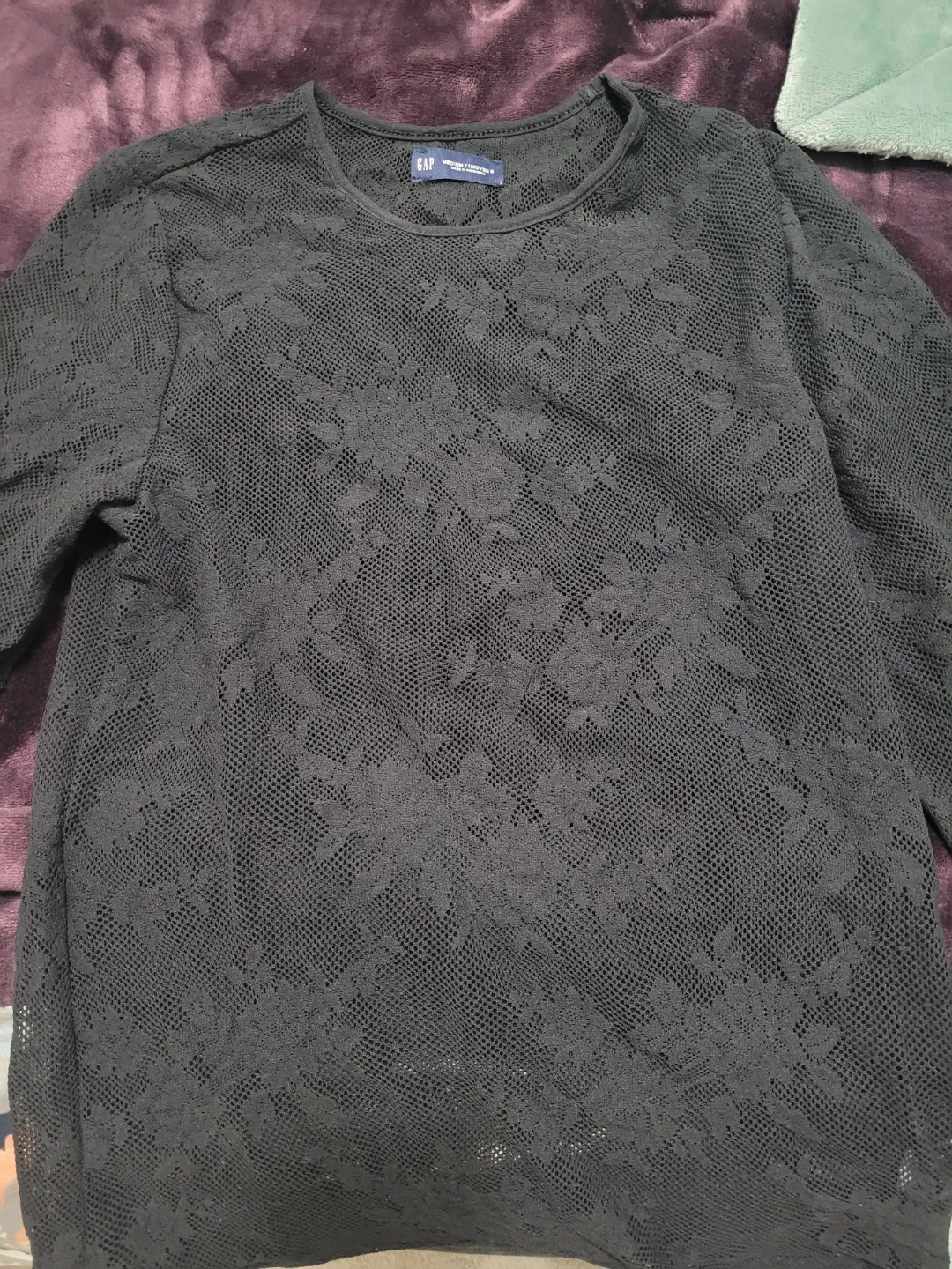 GAP Black Lace Top - photo 2