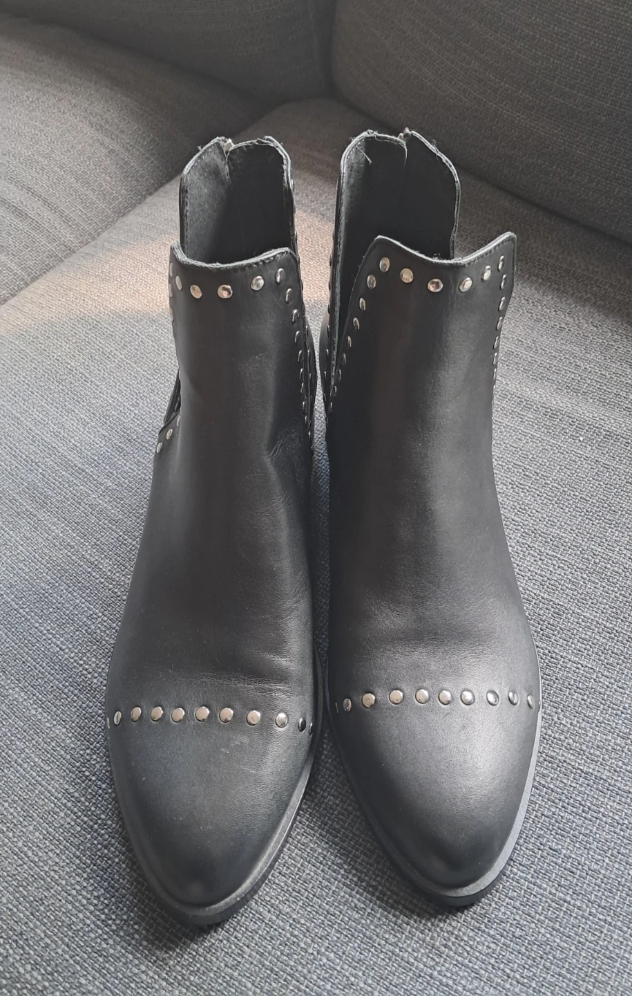 Steve Madden Black Studded Ankle Boots