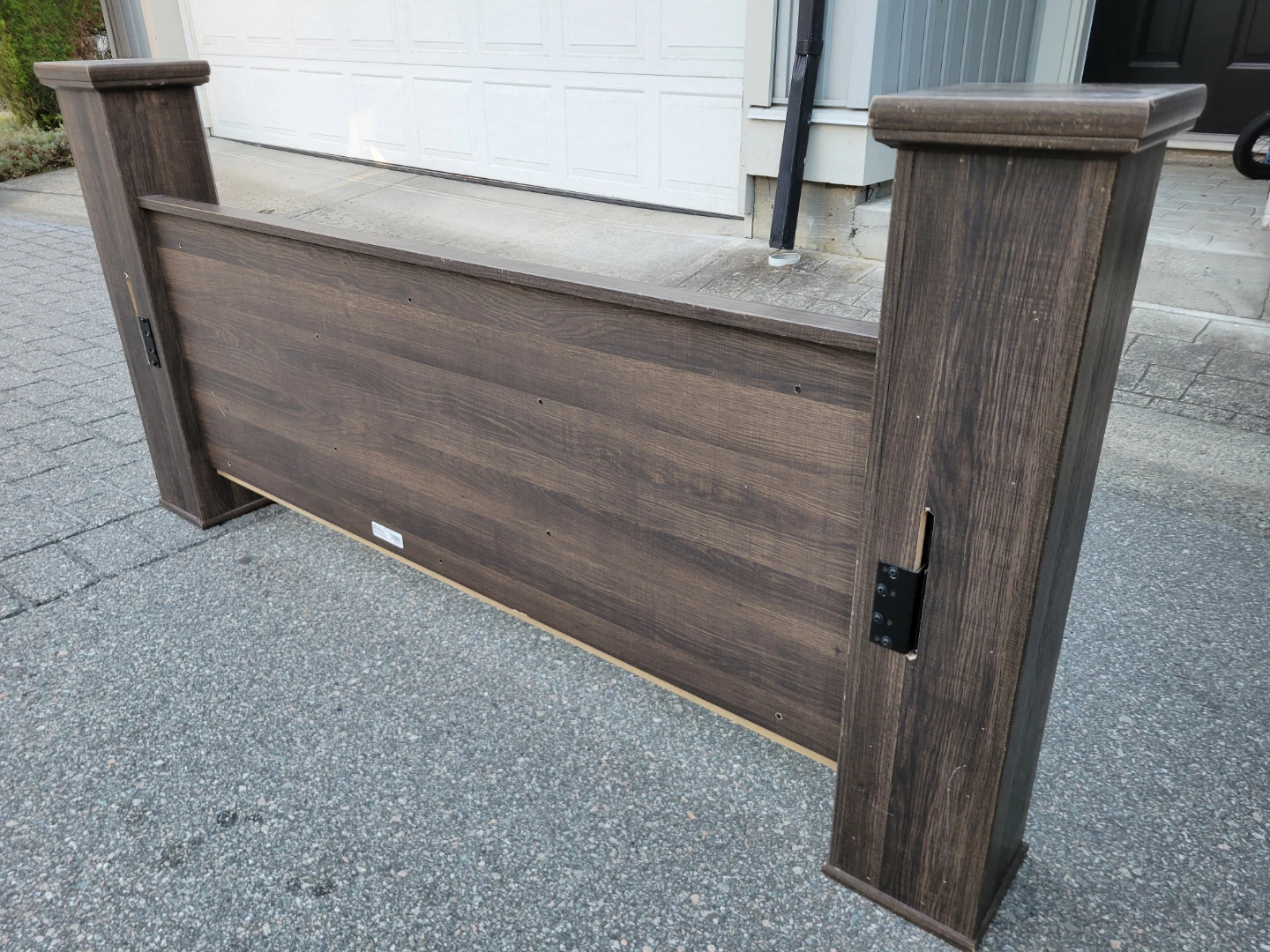 Ashley Furniture Queen Bed Footboard - Rustic Modern Dark Brown - photo 3