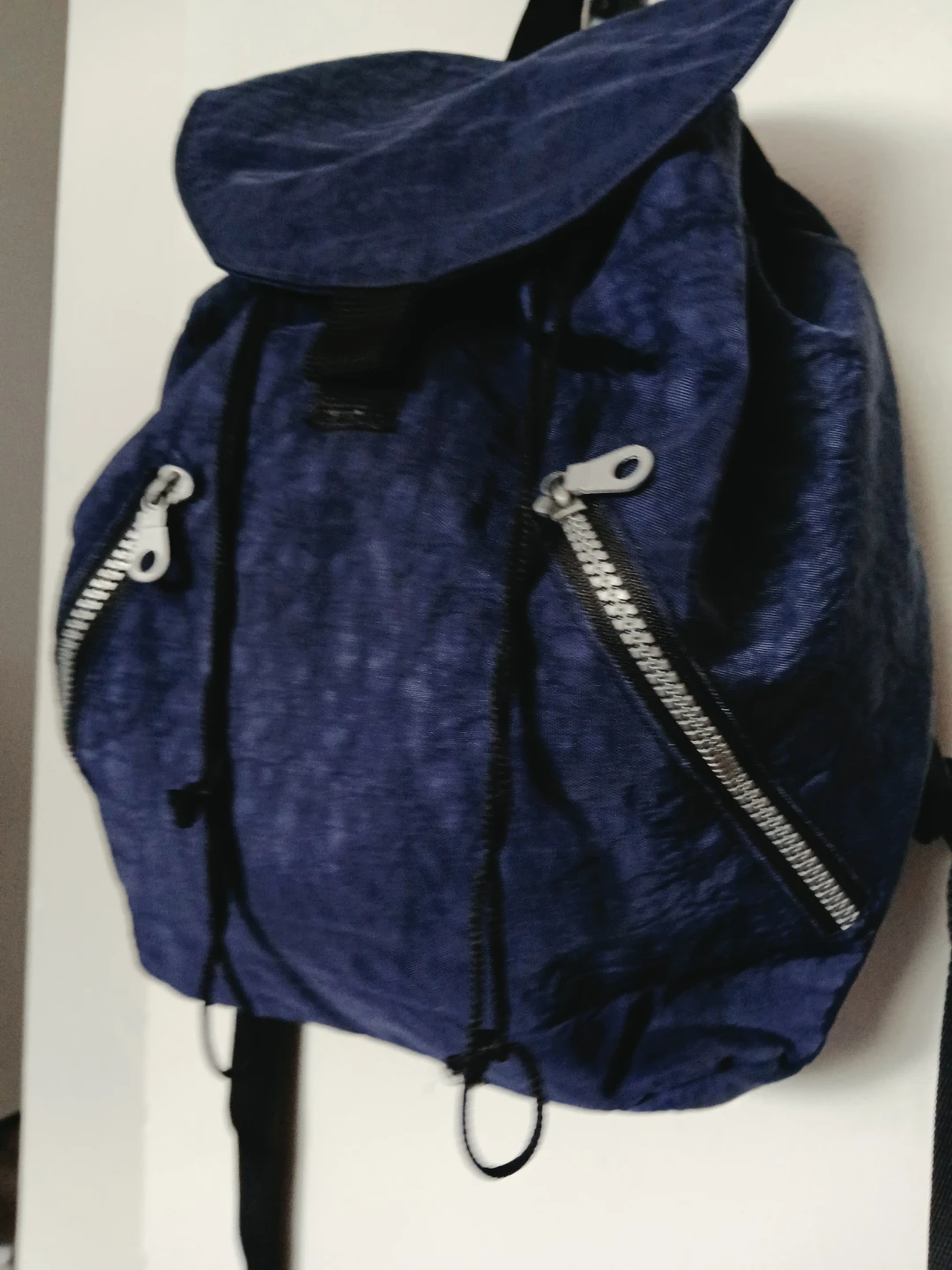 Blue nylon casual backpack - photo 4