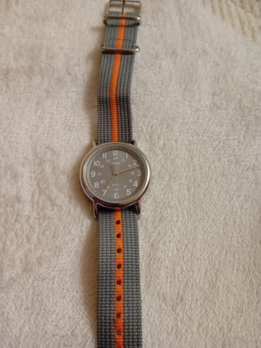 Timex Weekender Watch with Grey and Orange Strap - photo 3