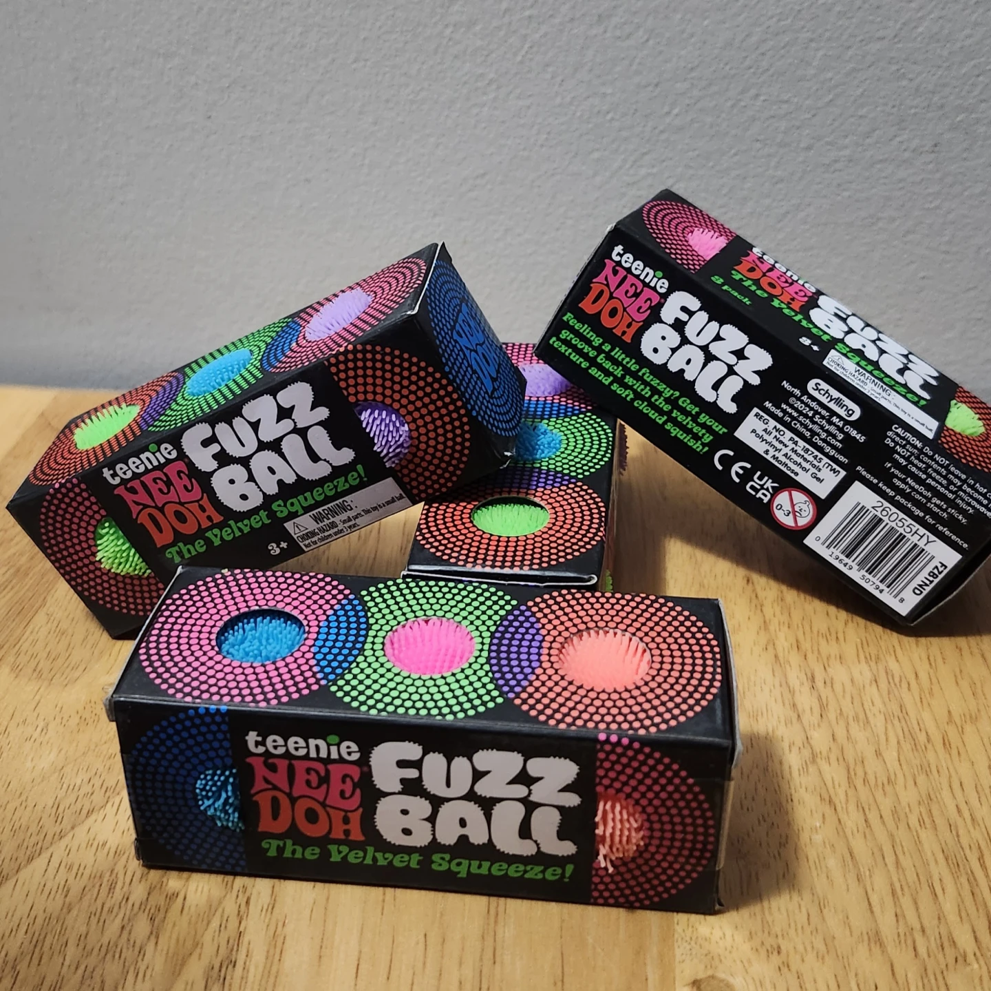Teenie NeeDoh Fuzz Ball - 4 Packages of 3