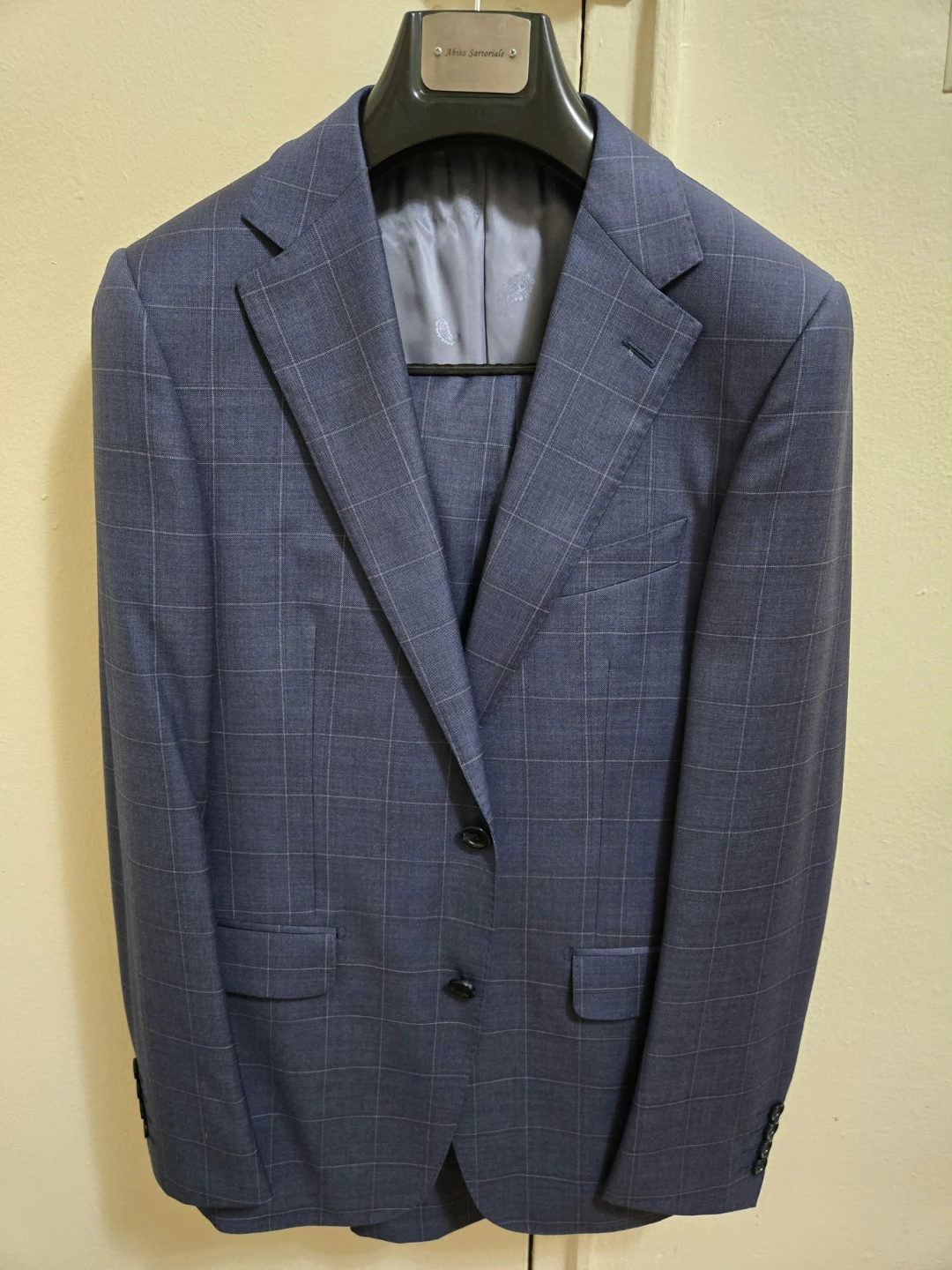 Abito Sartoriale Navy Check Suit