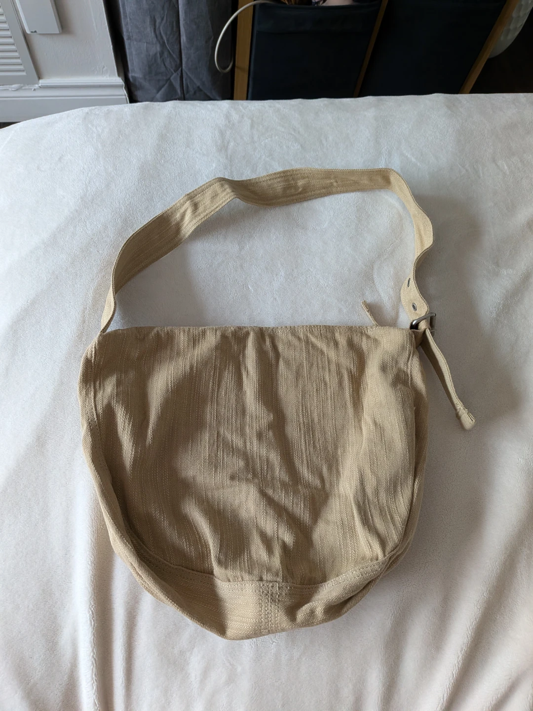 Vintage Levi’s Beige Canvas Shoulder Bag Denim Style Purse - photo 3
