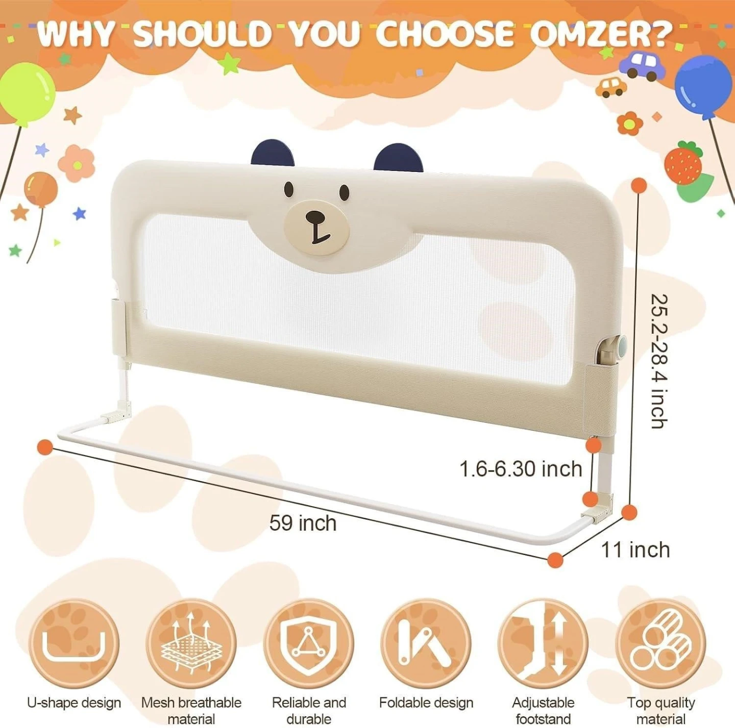 New<> Omzer Bear Bed Rail - photo 2