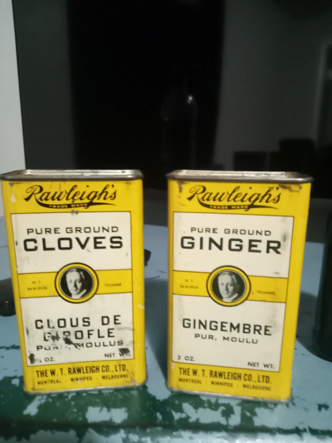Pair of antique tins