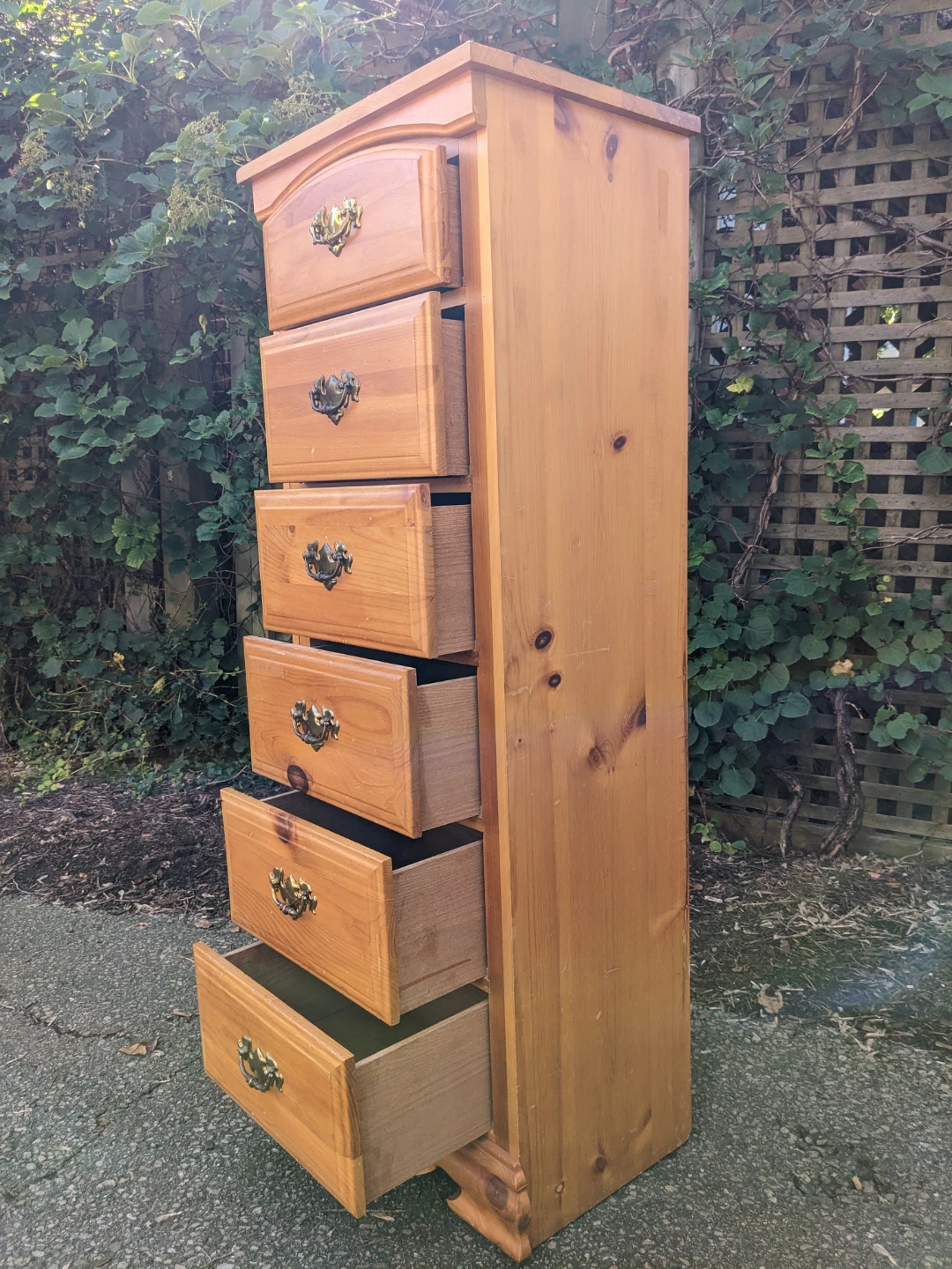 6 Drawer Tall Chest in Pine - photo 5