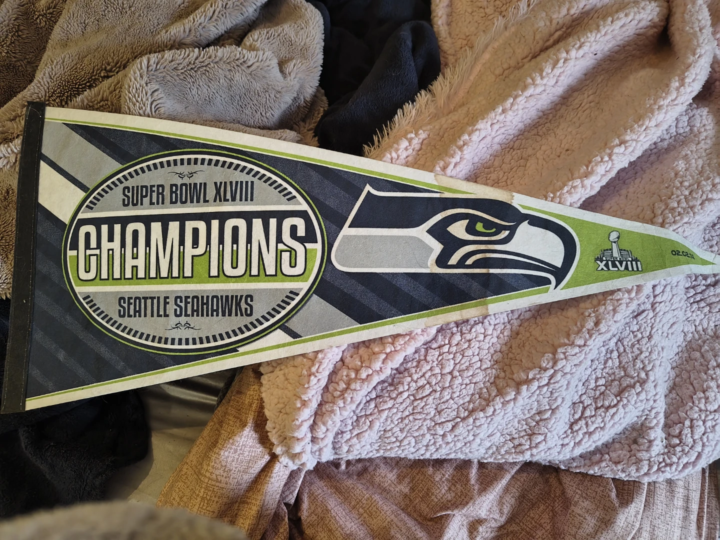 WinCraft Seattle Seahawks Super Bowl XLVIII Pennant Lot of 3