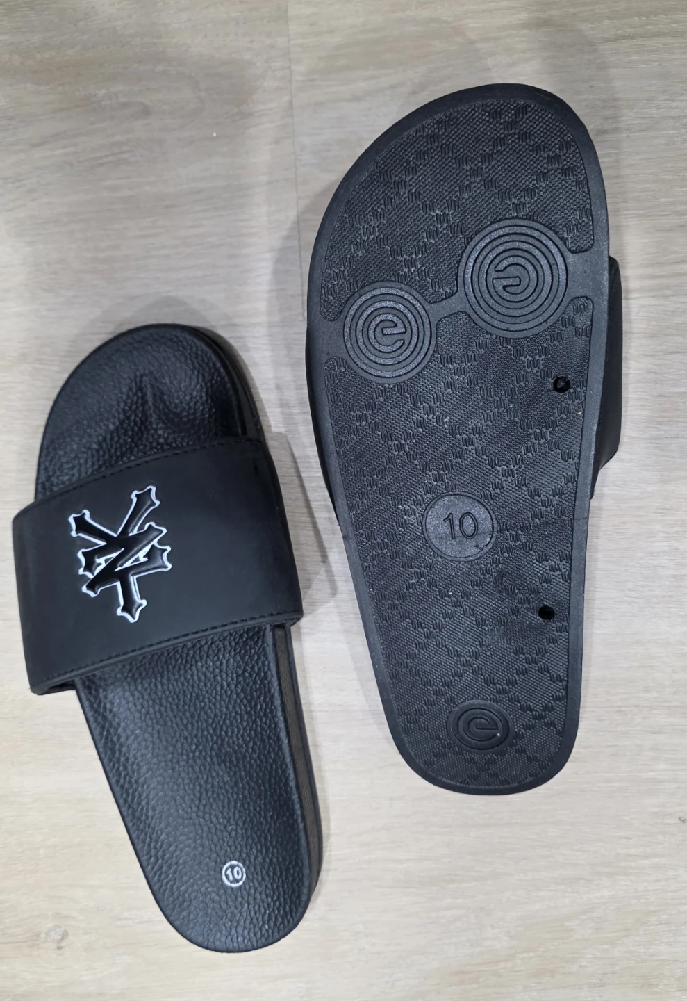 ZOO YORK Black Slides Size 10 men's - photo 3