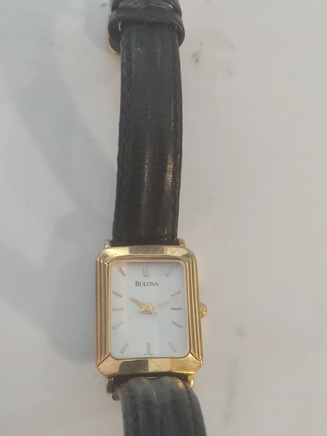 Bulova Gold-Tone Rectangular Watch