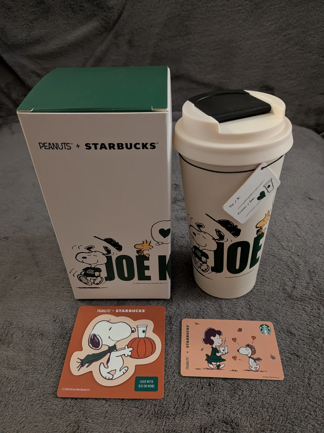 Starbucks Peanuts Snoopy Travel Tumbler.