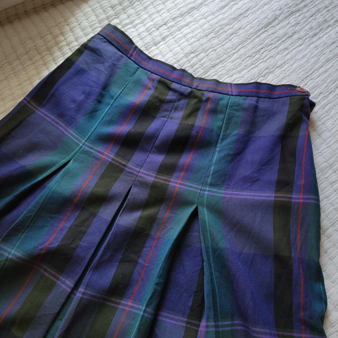 Vintage plaid wool skirt - photo 4